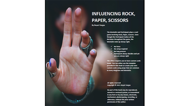 Boyet Vargas - Influencing Rock Paper Scissors